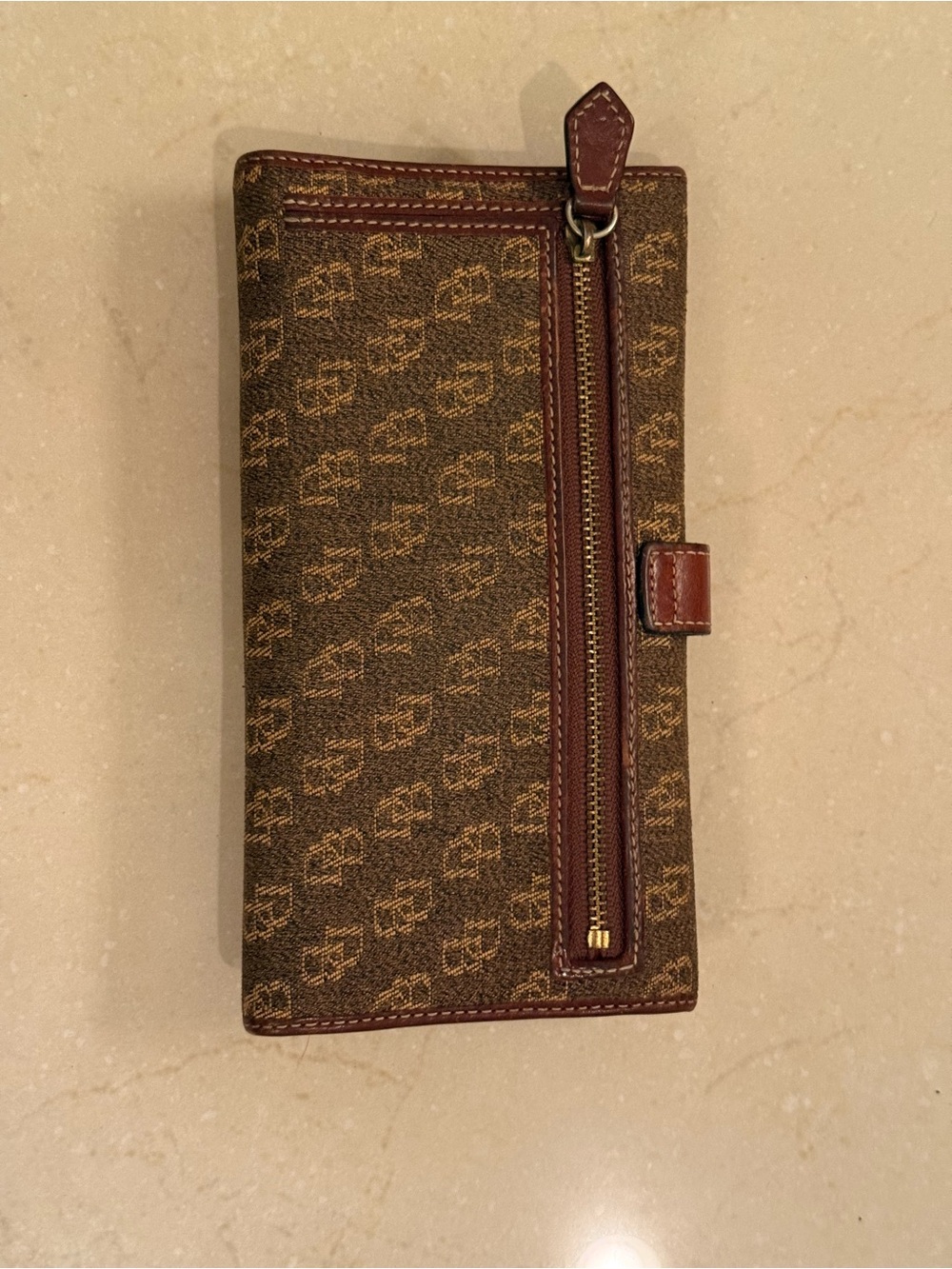 Vintage Dooney & Bourke 1975 Signature DB Monogram Checkbook Wallet Organizer - Picture 2 of 4